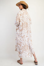 Leaf Print Button Down Dress in Khaki (REG)