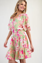 Sage Peach Blossom Dress (REG)