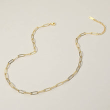 14K Gold Plated Paperclip Chain Necklace