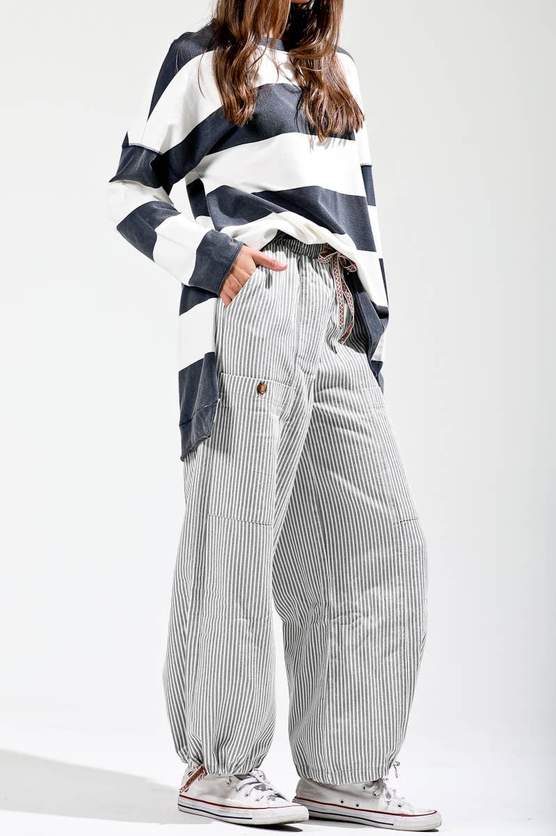 Vintage Wash Striped Pants (REG)