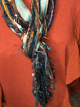 Bronze & Turquoise Fringe Scarf