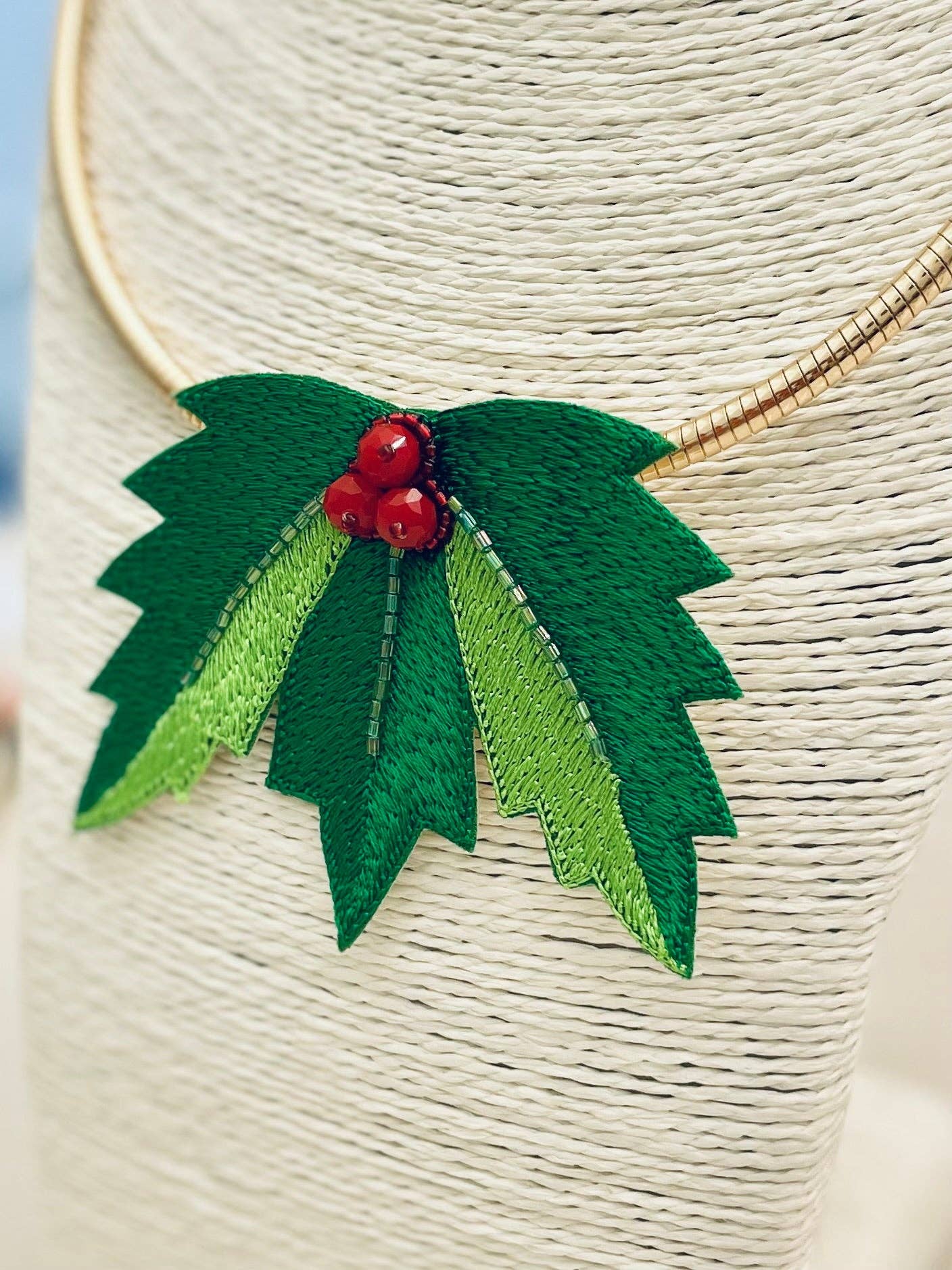 Christmas Holly Collar Necklace