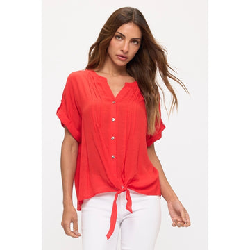 Red Tie Front Top (REG)