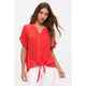 Red Tie Front Top (REG)
