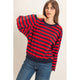 Lyla Striped Sweatshirt in Red (REG)