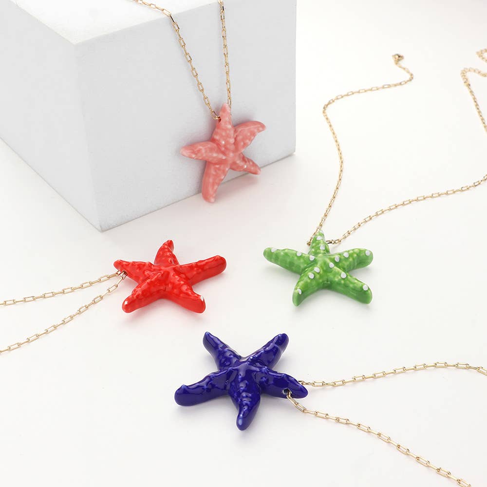 Colorful Starfish Necklace