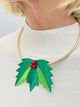 Christmas Holly Collar Necklace