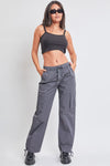 Mid Rise Cargo Pants in Charcoal (REG)