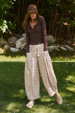 Taupe Polka Dot Barrel Leg Pants (REG)