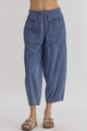 Mid Rise Utility Jeans in Denim