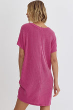 Stay Comfy Ribbed Dress in Orchid