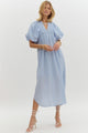 Elsa Collared Dress in Baby Blue (REG/PLUS)