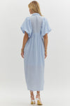 Elsa Collared Dress in Baby Blue (REG/PLUS)