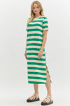 Jolene Striped Dress in Green (REG)