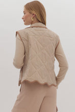 Diamond Quilt Striped Vest (REG)