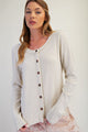 Cable Inspired Button Top in Oatmeal (REG)