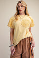 Floral Crochet Patch Top in Yellow (REG)
