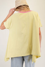 Wild Garden Patchwork Tunic Top in Lime (REG)