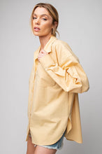 Classic Collar and Button Top in Straw (REG)