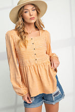 Country Love Flare Top in Coral Cream (REG)