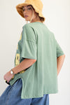 Nothing But Smiles Top in Juniper Green (REG)