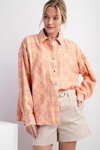 Bethany Plaid Top in Blush (REG)