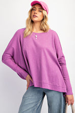 Oversized Ribbed Top in Orchid (REG)