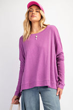 Oversized Ribbed Top in Orchid (REG)