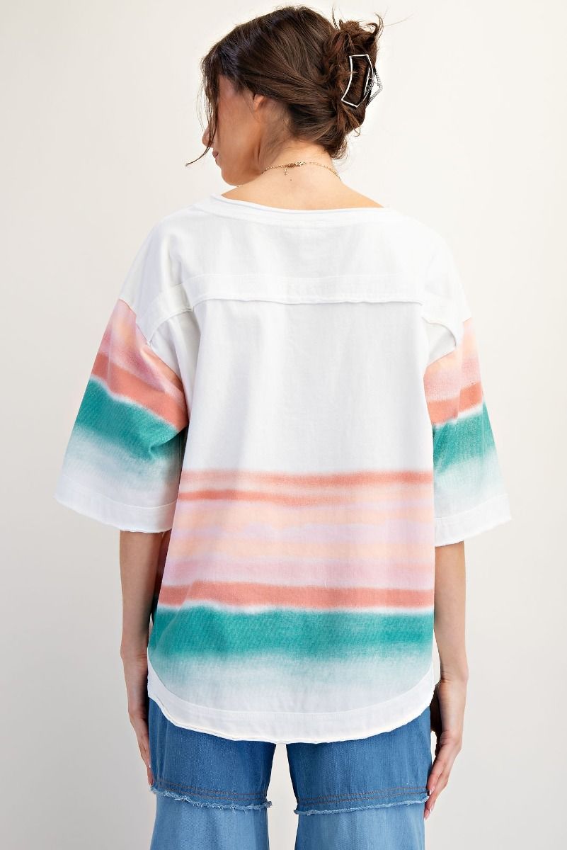Desert Horizon Top in White (REG)