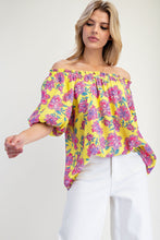 Yellow Blossom Off Shoulder Top (REG)