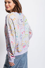 Rainbow Smiley Sweatshirt in Washed Lilac (REG)