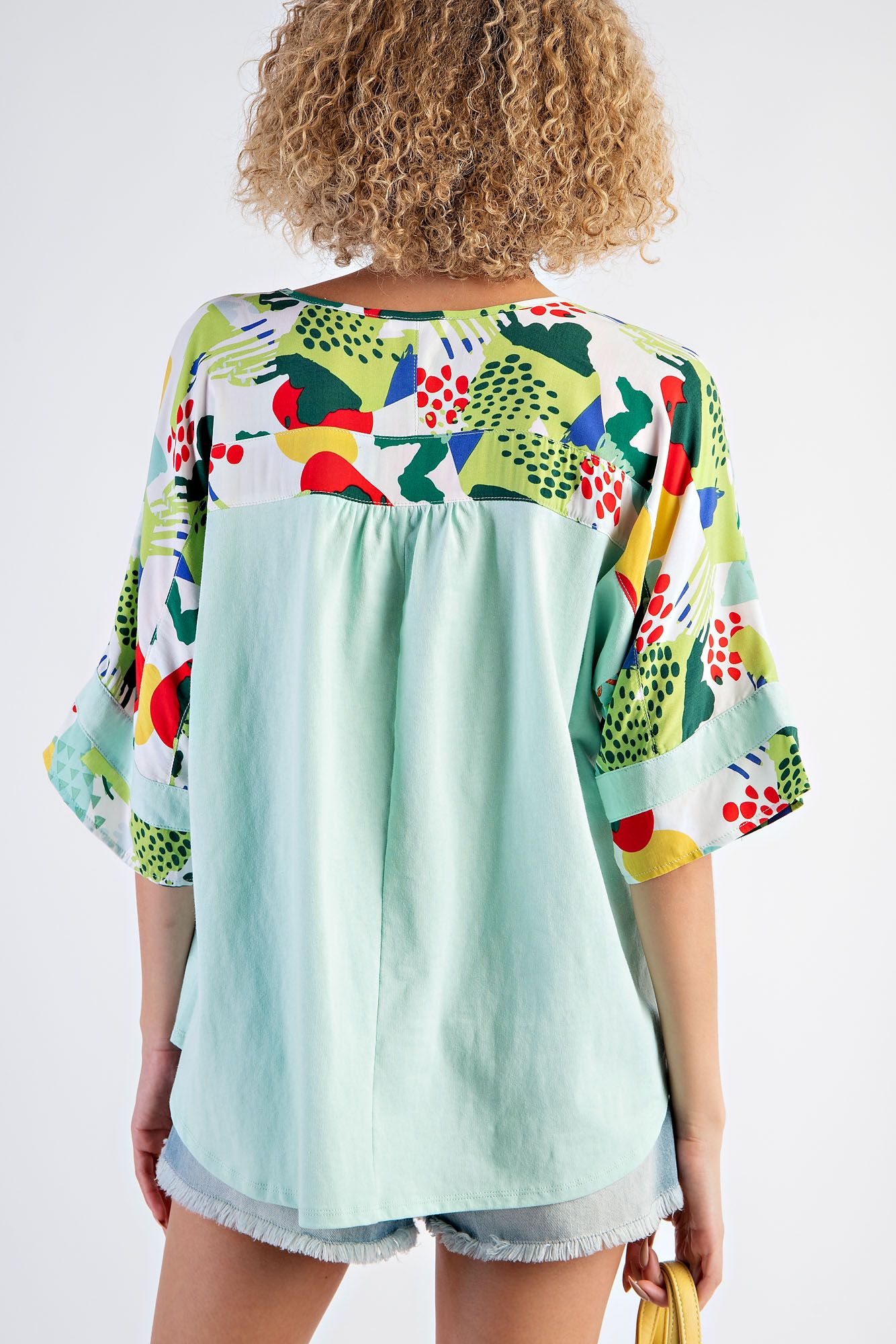 Mix Print Boxy Top (PLUS)