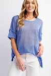 Slouchy Summer Sweater Top in Paris Blue (REG)