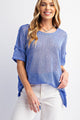 Slouchy Summer Sweater Top in Paris Blue (REG)
