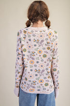 Floral Fling Henley Top in Blush (REG)