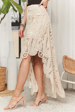 Crochet Lace High Low Skirt in Beige (REG)