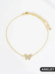 18K Gold Dipped Butterfly Anklet