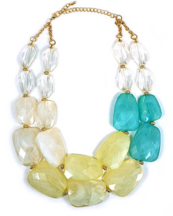 Chunky Resin Stone Necklace