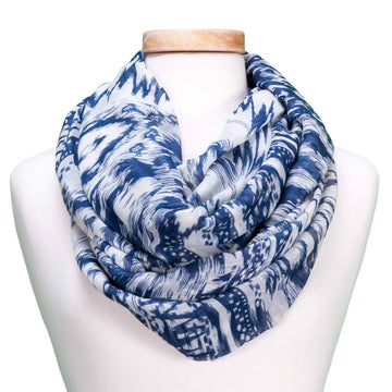 Abstract Zigzag Infinity Scarf