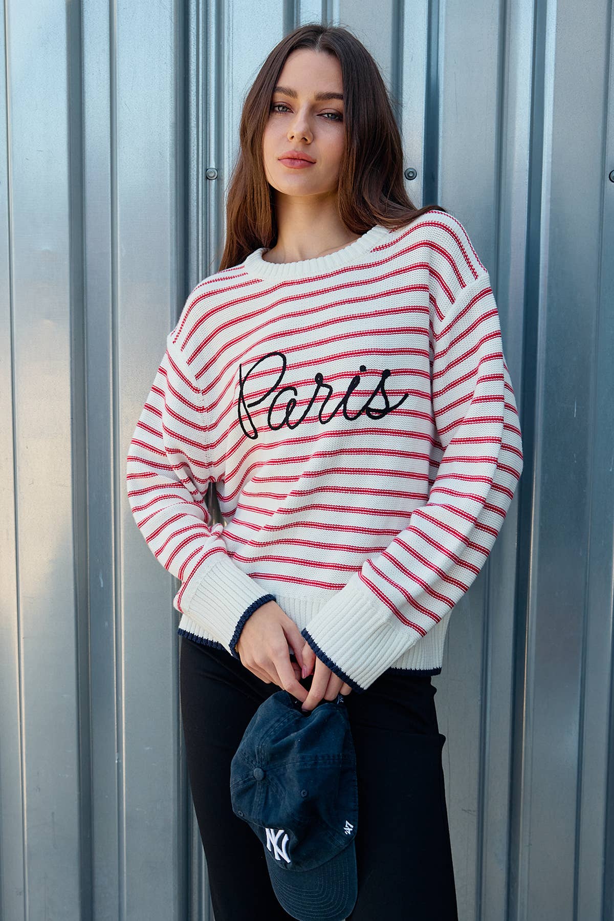 Red Striped Paris Sweater (REG)