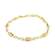 18K CZ Puka Shell Anklet