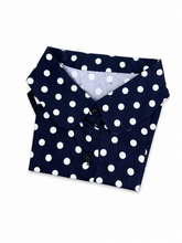 Navy Polka Dot Dickey Collar