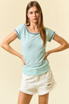 A Little Lace Top in Sage (REG)