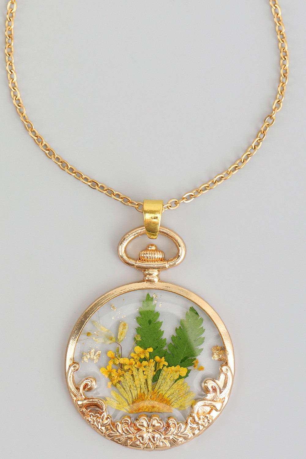 Pressed Flower Necklace