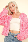 Shaggy Yarn Knit Holiday Jacket (REG)