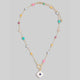 Colorful Stone Station Necklace