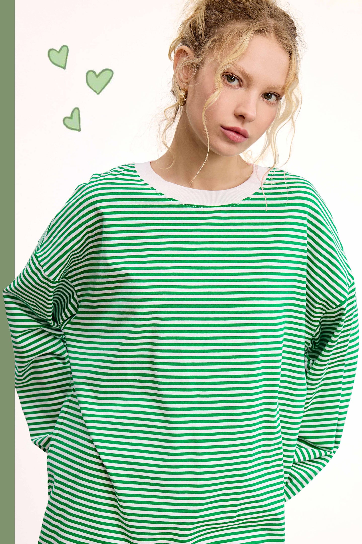 Apple Green Striped Top (REG)