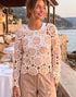 Blush Bloom Crochet Sweater (REG)