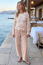 Blush Bloom Crochet Sweater (REG)