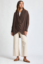 Soft Drape Wrap Cardigan in Chocolate (REG)